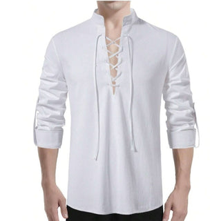 Chemise Col Ă  Lacet Homme