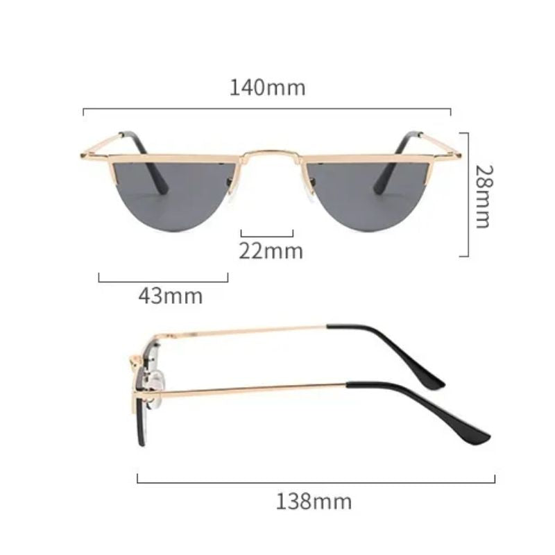 Lunettes de Soleil Demi Lune Vintage