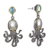 Boucles d'Oreilles Poulpe Steampunk