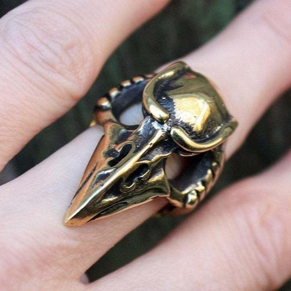 Bague corbeau fashion homme