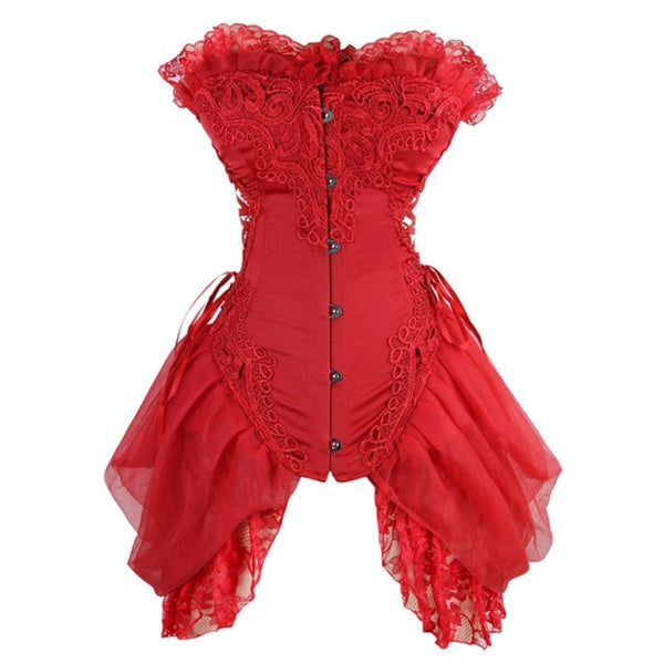 corset retro rouge femme