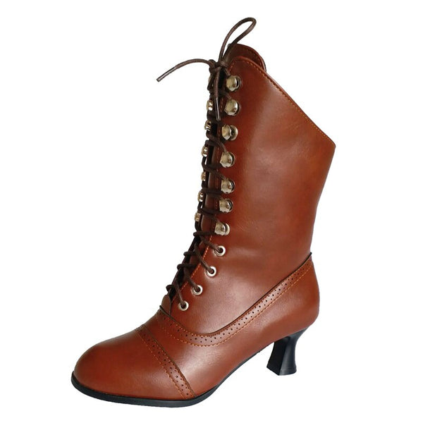 Escarpins Vintage Ravel Années 80 - Cuir Marron - Talon Aiguille 11cm - Pointure UK 4.5 (FR 37.5) - Neuf Avec Boîte