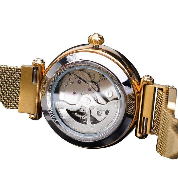 Paire D'aiguilles De Montre Dorées - Centre Peint Noir - Neuves Sans Boîte