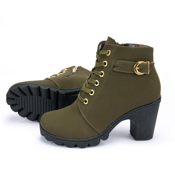 Boots femme talon carré deals