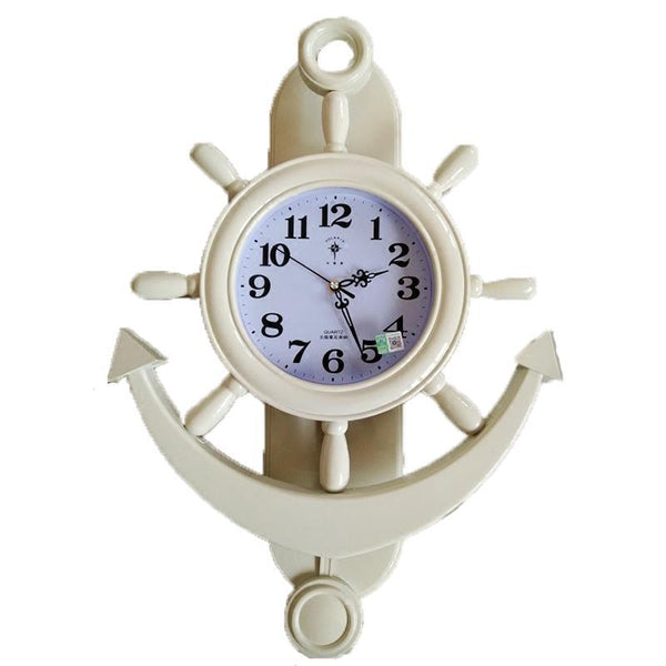 Volant Horloge Style Méditerranéen Ancre De Bateau Mur Horloge Nautique Volant Horloge Style Méditerranéen Ancre De Bateau Mur Horloge Nautique