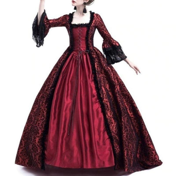 Robe Victorienne Rouge Steampunk Boutique