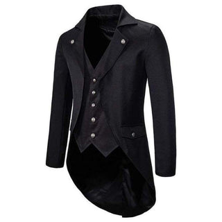 veste redingote noire homme
