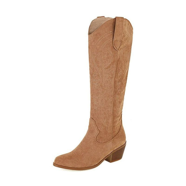 Boots western cheap femme daim