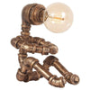 lampe robot steampunk assis