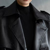 Manteau Trench Coat Surdimensionné en PU