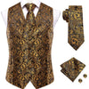 Gilet Costume Homme Doré