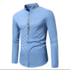 Chemise à Col Mao Brodée