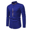 Chemise à Col Mao Brodée