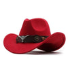 Chapeau cowboy rouge vif