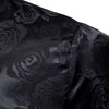 chemise noire fleurs homme