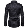 Chemise Noire Fleur Homme