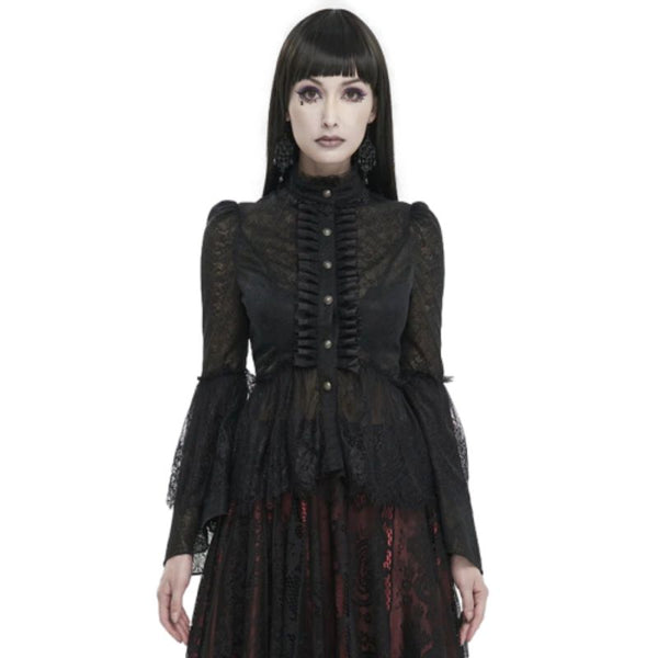 chemise à jabot gothique femme