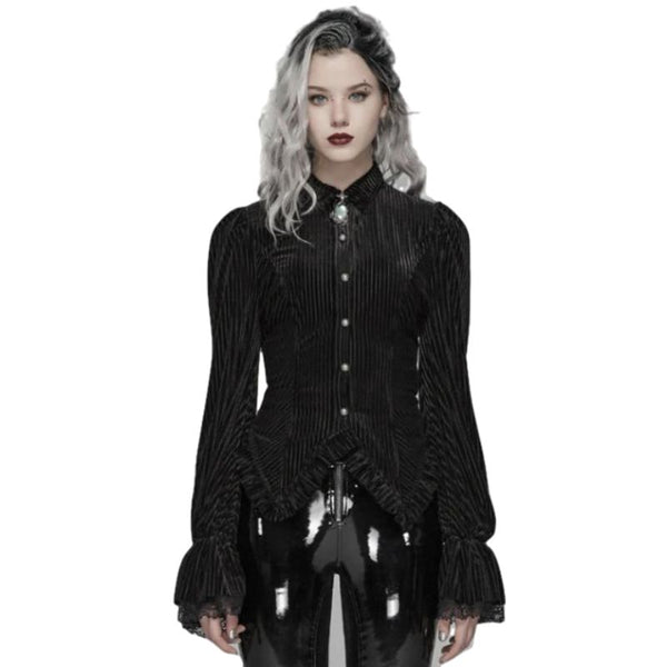 Chemisier à Rayures Femme Steampunk