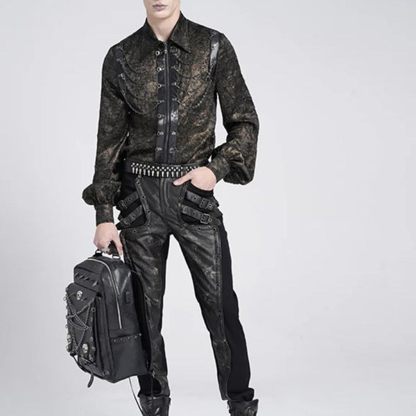 Chemise Steampunk Marron