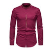 Chemise à Col Mao Brodée