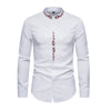 Chemise à Col Mao Brodée