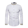 Chemise à Col Mao Brodée
