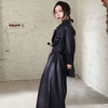 Manteau Trench Coat Surdimensionné en PU