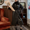 Manteau Trench Coat Surdimensionné en PU