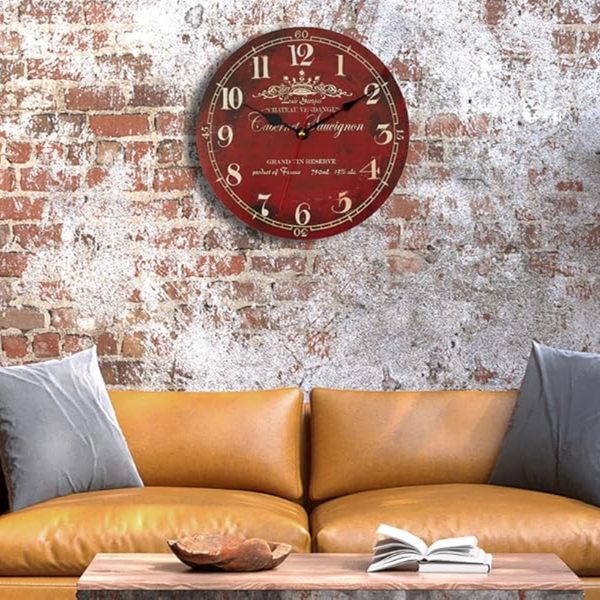 Horloge Steampunk Vintage Rouge