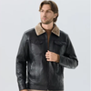 Veste Aviateur Col Fourrure Homme