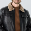 Veste Aviateur Col Fourrure Homme