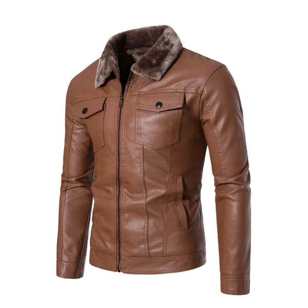 Veste Aviateur Col Fourrure Homme