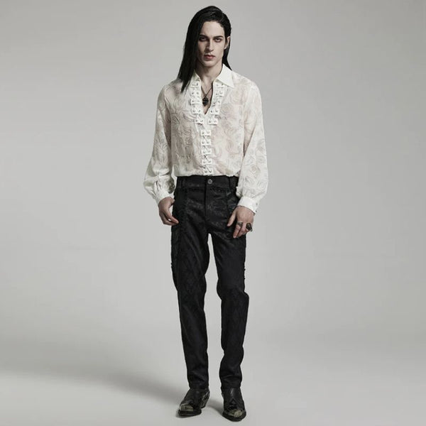 chemise pirate blanche homme