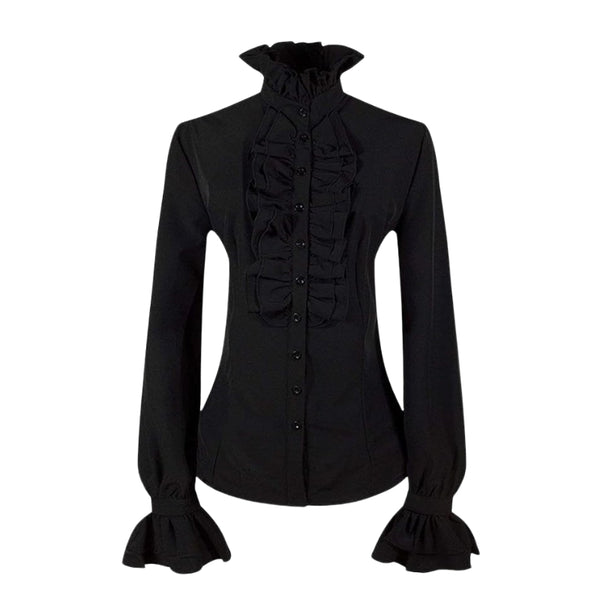 Chemise Victorienne avec Volant Femme