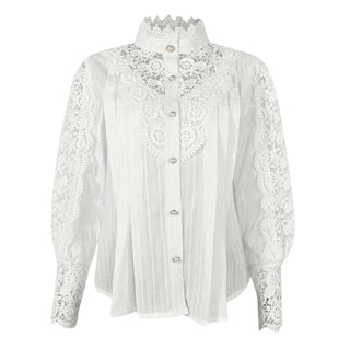 Chemisier Dentelle Col Victorien