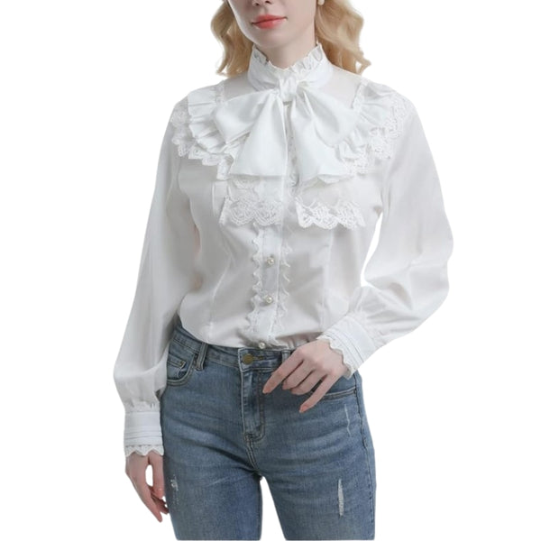Chemisier Victorien Blanc Steampunk