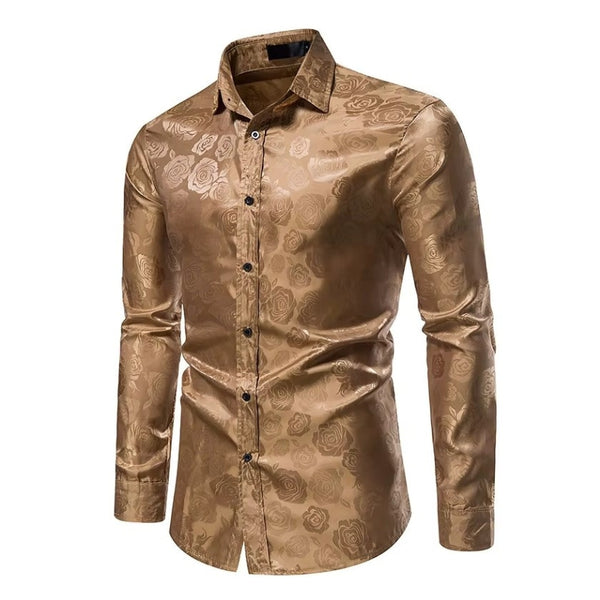 Chemise Homme à Fleur Dorée