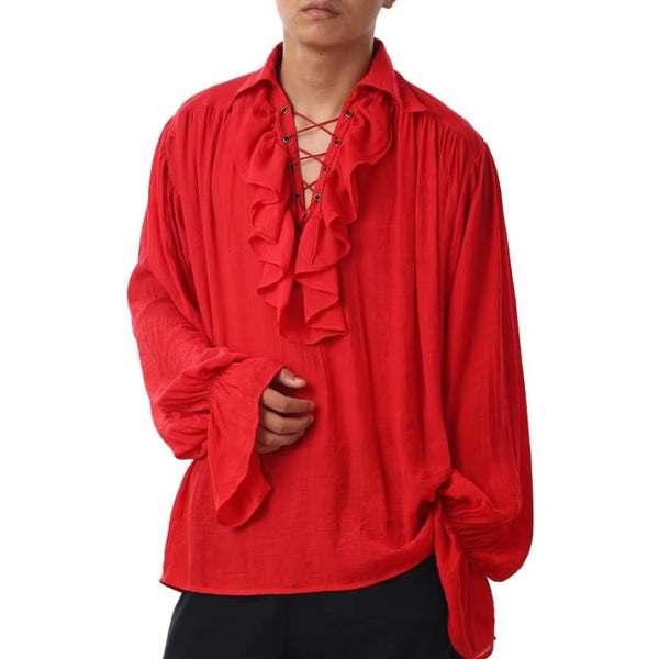 Chemise Rouge Steampunk Homme