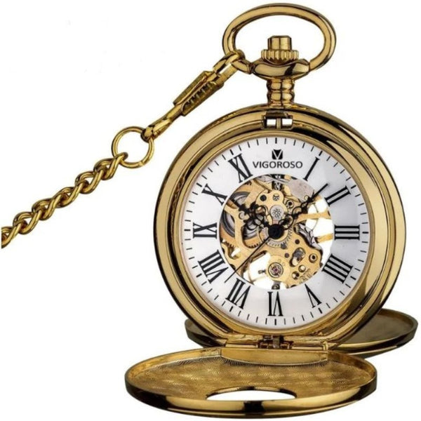 montre de poche dorée