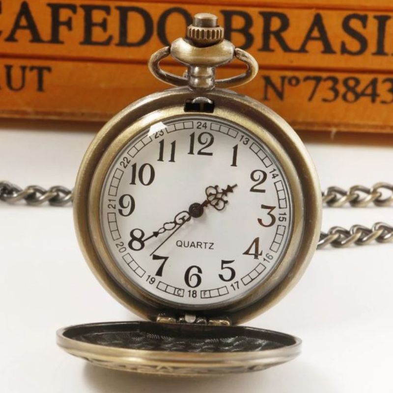 Montre à gousset squelette mécanique noire – Cadran ouvert | Garantie 2 ans Montre à gousset squelette mécanique noire – Cadran ouvert | Garantie 2 ans
