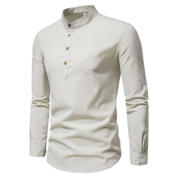 polo manche longue col mao