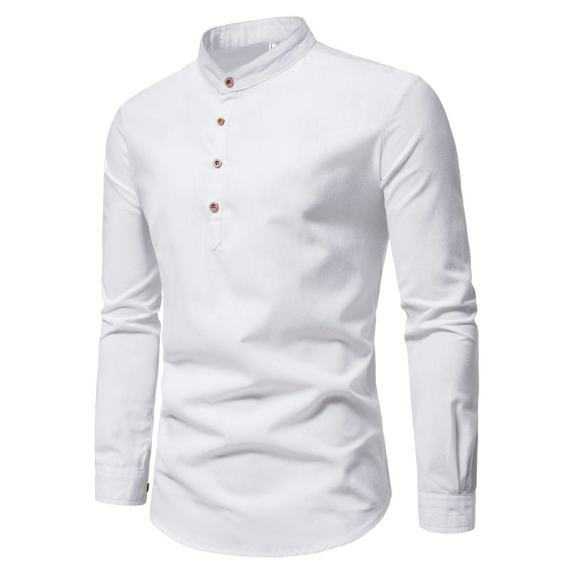 Polo Manche Longue Col Mao Homme Steampunk Boutique polo-manche-longue-col-mao-homme-steampunk-boutique