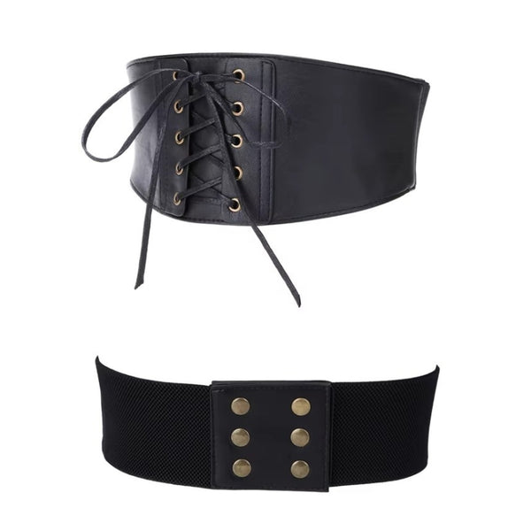 Ceinture Serre Taille Steampunk en Simili PU