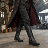 Bottes Cowboy Homme - noir portée, ambiance gare à vapeur steampunk