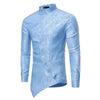 chemise bleu asymétrique