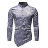 chemise asymétrique gris