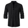 chemise col à lacet homme