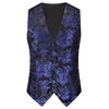 Gilet Costume Homme Imprimé Bleu vue avant