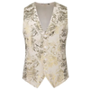 Gilet Costume Homme Imprimé Ecru vue avant