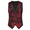 Gilet Costume Homme Imprimé Rouge vue avant